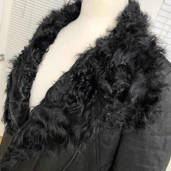 Mo & Co Women's Winter Sheep Skin Leather Jacket/Coat - Picture 10 of 16